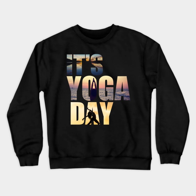Yoga Made Me Do It Crewneck Sweatshirt by Prossori